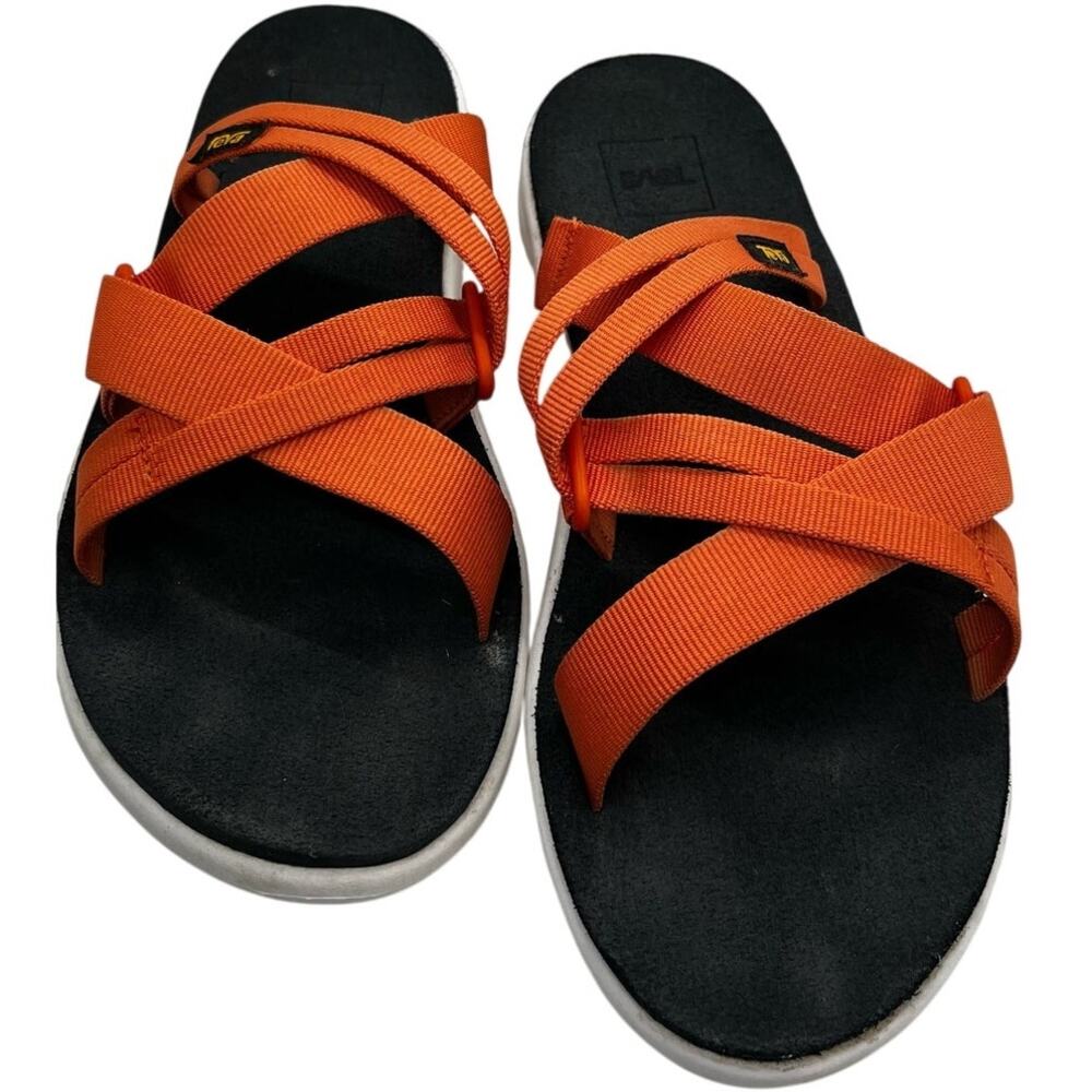 Teva Voya Slide Orange Sandals Size US 8